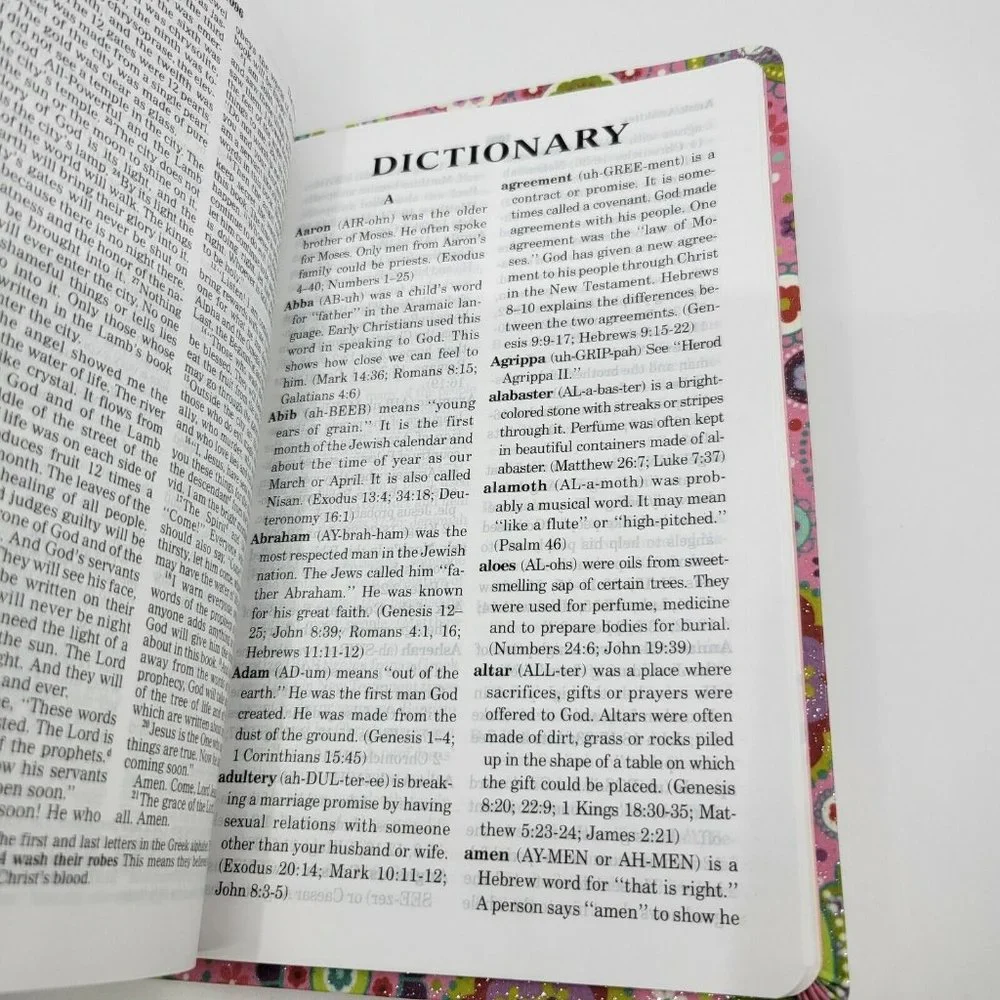 International Children's Bible Shiny Sequin Pink Colorful Holy Bible - Picture 6 of 10